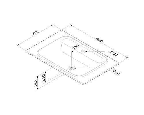 Заказать Раковина 80,8х49,2 см Am.Pm Func M8FWPC0800WM в магазине сантехники Santeh-Crystal.ru