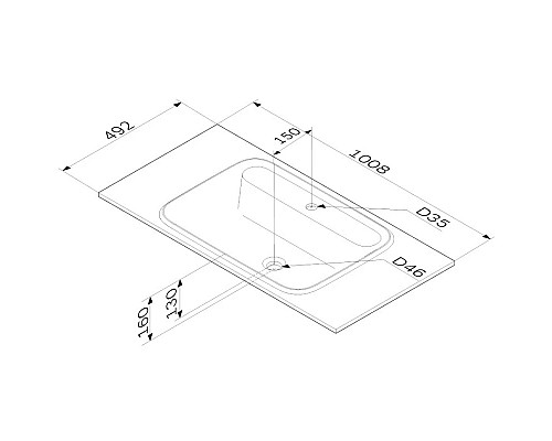 Заказать Раковина 100,8х49,2 см Am.Pm Func M8FWPC1000WM в магазине сантехники Santeh-Crystal.ru