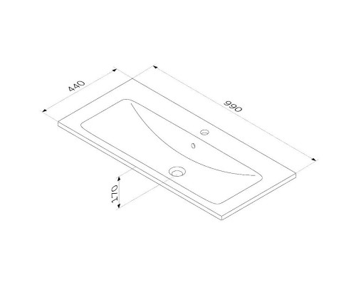 Заказать Раковина 99х44 см Am.Pm X-Joy M85AWCC1002WG64 в магазине сантехники Santeh-Crystal.ru