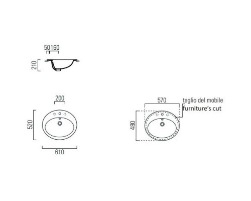 Заказать Раковина 61х52 см GSI City MASIAN111 в магазине сантехники Santeh-Crystal.ru