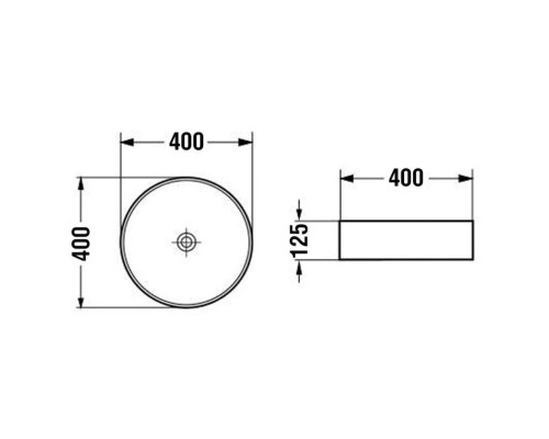Приобрести Раковина 40х40 см Vincea VBS-5GL01 в магазине сантехники Santeh-Crystal.ru