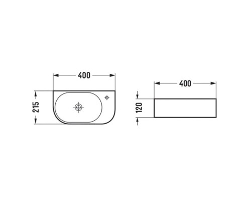 Купить Раковина 40х21,5 см Vincea VBS-506R в магазине сантехники Santeh-Crystal.ru