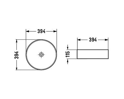 Заказать Раковина 39,4х39,4 см Vincea VBS-216MB в магазине сантехники Santeh-Crystal.ru