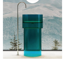 Раковина напольная 45х45 см Abber Kristall AT2701Aquamarin-H