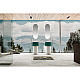 Купить Раковина напольная 45х45 см Abber Kristall AT2701White-Aquamarin-H в магазине сантехники Santeh-Crystal.ru