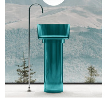 Раковина напольная 45х45 см Abber Kristall AT2702Aquamarin-H