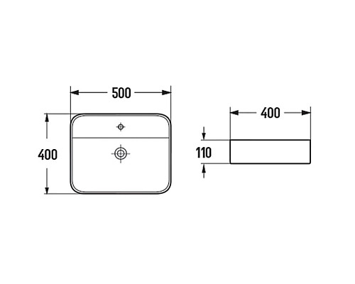 Раковина 50x40 см Vincea VBS-50550