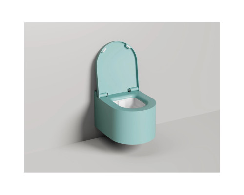 Унитаз подвесной Salini S-Stone Gemelli 240121KMF безободковый, с крышкой микролифт, покраска внешнего корпуса по RAL матовый