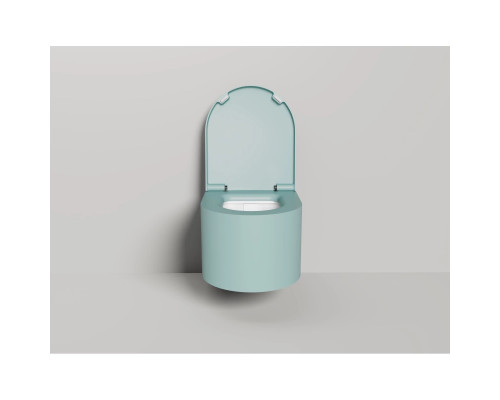 Унитаз подвесной Salini S-Stone Gemelli 240121KMF безободковый, с крышкой микролифт, покраска внешнего корпуса по RAL матовый
