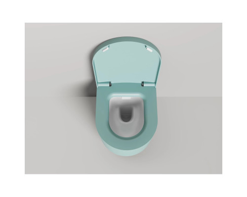 Унитаз подвесной Salini S-Stone Gemelli 240121KMF безободковый, с крышкой микролифт, покраска внешнего корпуса по RAL матовый