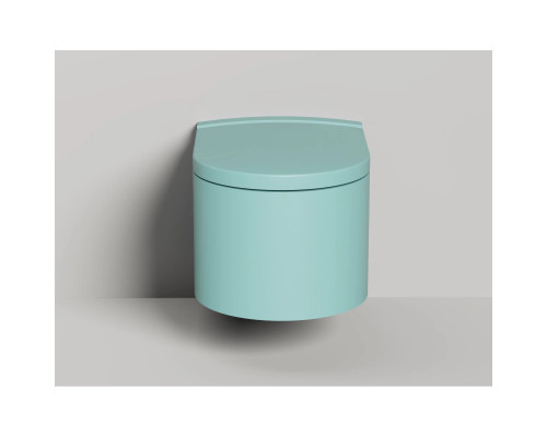 Унитаз подвесной Salini S-Stone Gemelli 240121KMF безободковый, с крышкой микролифт, покраска внешнего корпуса по RAL матовый