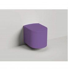 Унитаз подвесной Salini S-Stone Gemelli 240121KSMF4005 безободковый, с сиденьем микролифт, сине-сиреневый матовый