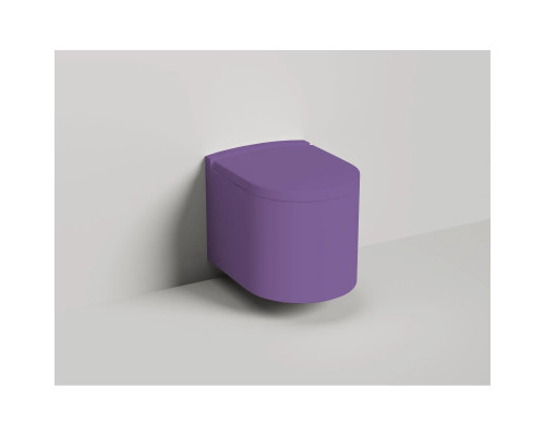 Унитаз подвесной Salini S-Stone Gemelli 240121KSMF4005 безободковый, с сиденьем микролифт, сине-сиреневый матовый