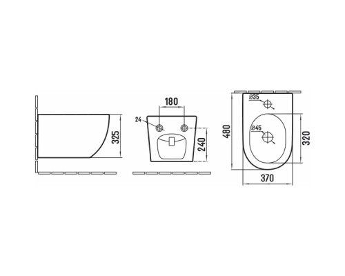 Биде подвесное Vincea Globo VB1-14S белый