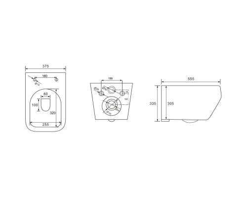 Унитаз подвесной Vincea Edge VT1-38T безободковый, торнадо, с сиденьем микролифт, белый