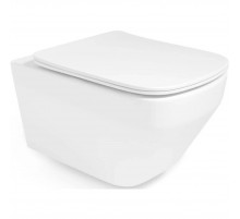 Унитаз подвесной Vincea Edge VT1-38T безободковый, торнадо, с сиденьем микролифт, белый