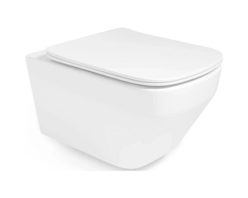 Унитаз подвесной Vincea Edge VT1-38T безободковый, торнадо, с сиденьем микролифт, белый