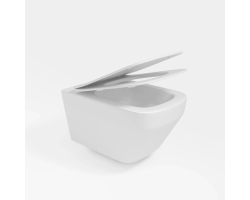 Унитаз подвесной Vincea Edge VT1-38T безободковый, торнадо, с сиденьем микролифт, белый