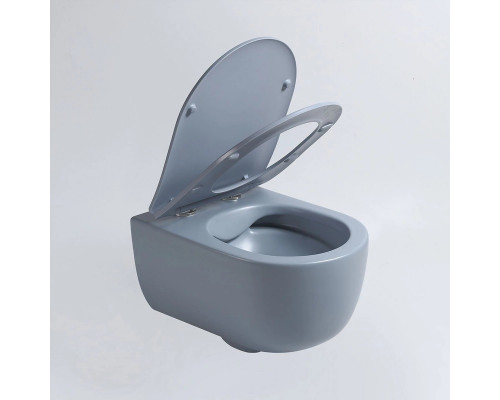 Унитаз подвесной Vincea Evo VT1-34SMO безободковый, с сиденьем микролифт, океан матовый