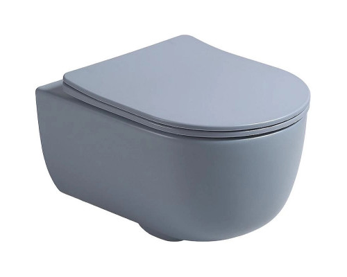 Унитаз подвесной Vincea Evo VT1-34SMO безободковый, с сиденьем микролифт, океан матовый