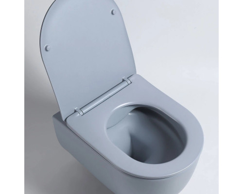 Унитаз подвесной Vincea Evo VT1-34SMO безободковый, с сиденьем микролифт, океан матовый