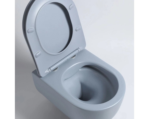 Унитаз подвесной Vincea Evo VT1-34SMO безободковый, с сиденьем микролифт, океан матовый