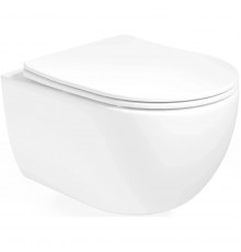Унитаз подвесной Vincea Evo VT1-34ST безободковый, торнадо, с сиденьем микролифт, белый
