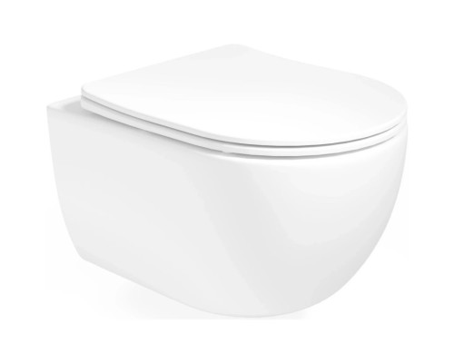 Унитаз подвесной Vincea Evo VT1-34ST безободковый, торнадо, с сиденьем микролифт, белый