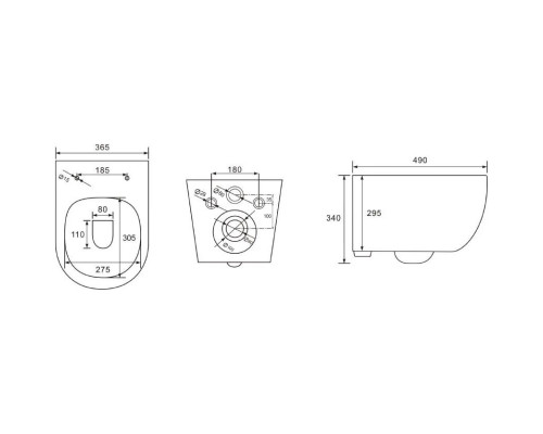 Унитаз подвесной Vincea Evo VT1-34ST безободковый, торнадо, с сиденьем микролифт, белый