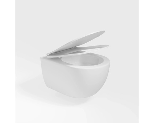 Унитаз подвесной Vincea Evo VT1-34ST безободковый, торнадо, с сиденьем микролифт, белый