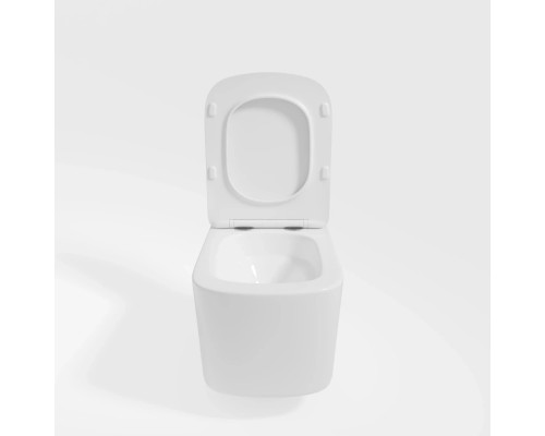 Унитаз подвесной Vincea Ultra VT1-32T безободковый, торнадо, с сиденьем микролифт, белый