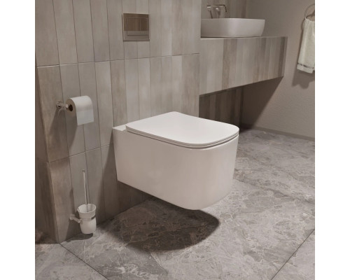 Унитаз подвесной Vincea Ultra VT1-32T безободковый, торнадо, с сиденьем микролифт, белый