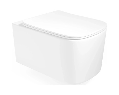 Унитаз подвесной Vincea Ultra VT1-32T безободковый, торнадо, с сиденьем микролифт, белый