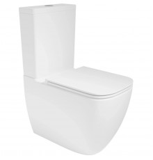 Унитаз-компакт Vincea Bein VT2-51T безободковый, торнадо, с сиденьем микролифт, белый