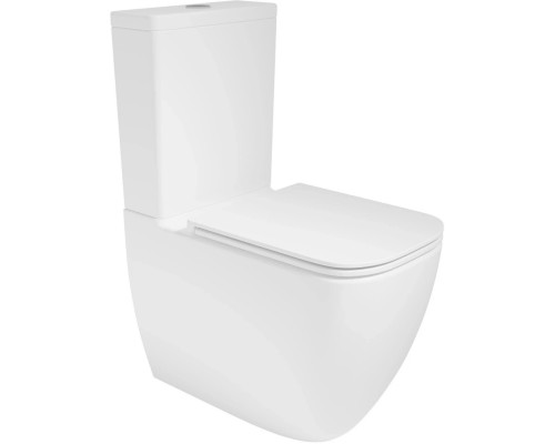 Унитаз-компакт Vincea Bein VT2-51T безободковый, торнадо, с сиденьем микролифт, белый