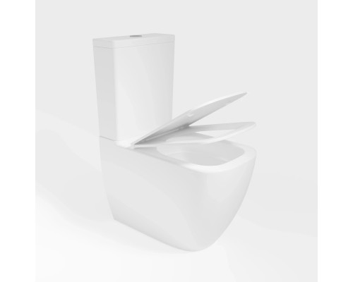 Унитаз-компакт Vincea Bein VT2-51T безободковый, торнадо, с сиденьем микролифт, белый