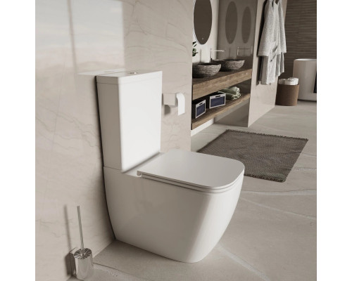 Унитаз-компакт Vincea Bein VT2-51T безободковый, торнадо, с сиденьем микролифт, белый