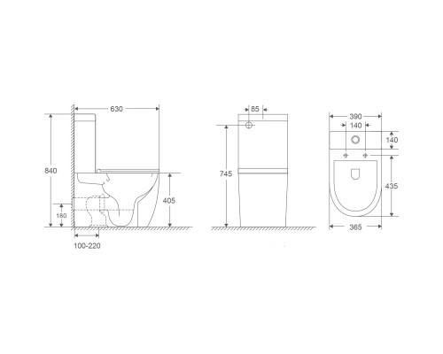 Унитаз-компакт Vincea Globo VT2-14T безободковый, торнадо, с сиденьем микролифт, белый