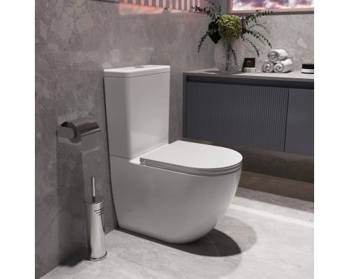 Унитаз-компакт Vincea Globo VT2-14T безободковый, торнадо, с сиденьем микролифт, белый