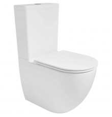 Унитаз-компакт Vincea Globo VT2-14T безободковый, торнадо, с сиденьем микролифт, белый
