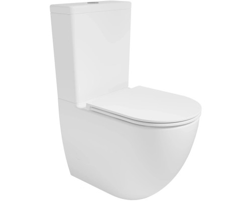 Унитаз-компакт Vincea Globo VT2-14T безободковый, торнадо, с сиденьем микролифт, белый