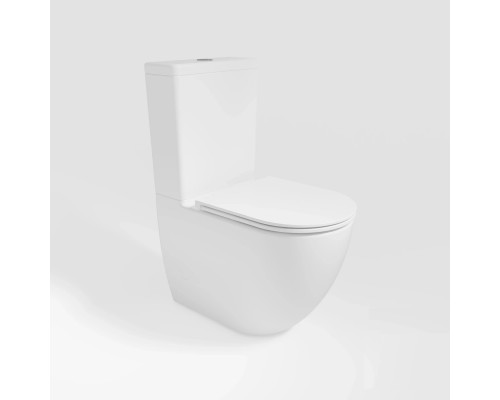 Унитаз-компакт Vincea Globo VT2-14T безободковый, торнадо, с сиденьем микролифт, белый