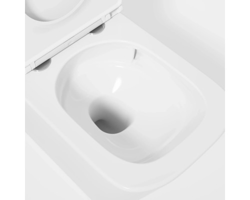 Унитаз-компакт Vincea Q-Line VT2-12T безободковый, торнадо, с сиденьем микролифт, белый