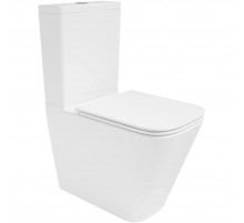 Унитаз-компакт Vincea Q-Line VT2-12T безободковый, торнадо, с сиденьем микролифт, белый