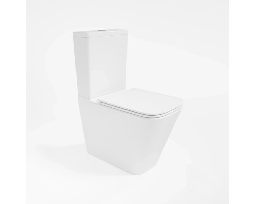 Унитаз-компакт Vincea Q-Line VT2-12T безободковый, торнадо, с сиденьем микролифт, белый