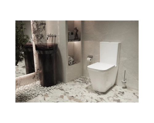 Унитаз-компакт Vincea Q-Line VT2-12T безободковый, торнадо, с сиденьем микролифт, белый