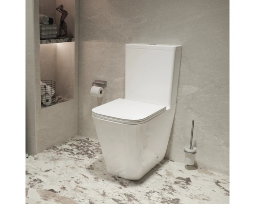 Унитаз-компакт Vincea Q-Line VT2-12T безободковый, торнадо, с сиденьем микролифт, белый