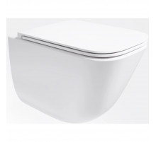 Унитаз подвесной Vincea Demi VT1-55T безободковый, торнадо, с сиденьем микролифт, белый