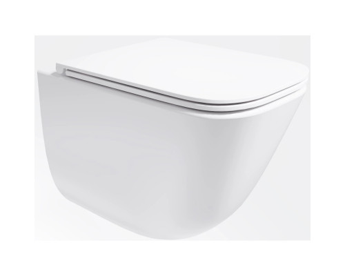 Унитаз подвесной Vincea Demi VT1-55T безободковый, торнадо, с сиденьем микролифт, белый