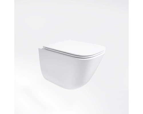 Унитаз подвесной Vincea Demi VT1-55T безободковый, торнадо, с сиденьем микролифт, белый